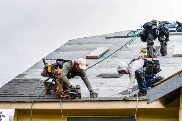 Professional Gutter Installation technician working in Northfield, IL